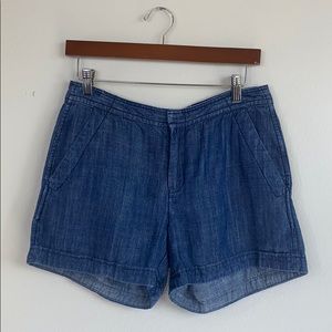 LILLA P Linen blend denim short